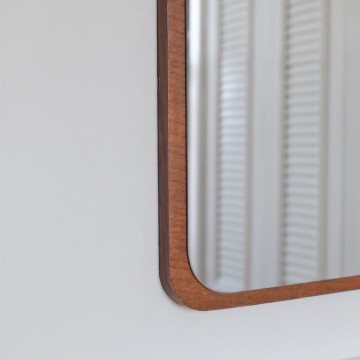 Vintage spiegel op teak jaren 60