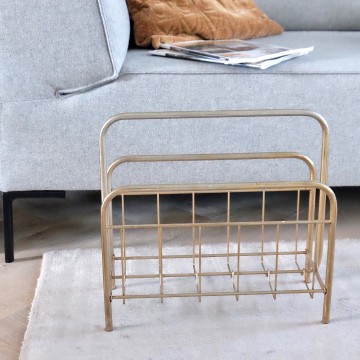 Vintage messing tijdschriftenhouder