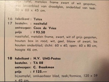 Coen de Vries naaitafel